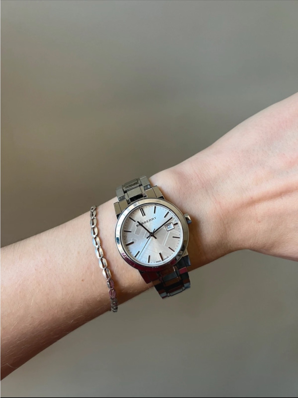 Burberry Silver Dial Stainless Steel Bracelet Watch